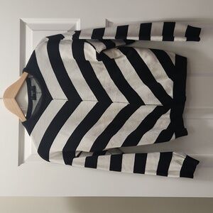 Black and white strip sweater